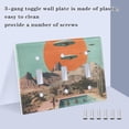 thumbnail image 3 of Yayeee Toggle Light Switch Wall Plate 3-Gang 6.37"x4.48" Decorative Outlet Cover, Retro UFO, 3 of 7