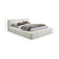 thumbnail image 3 of Meridian Furniture Carlin Cream Chenille Fabric Full Bed, 3 of 7