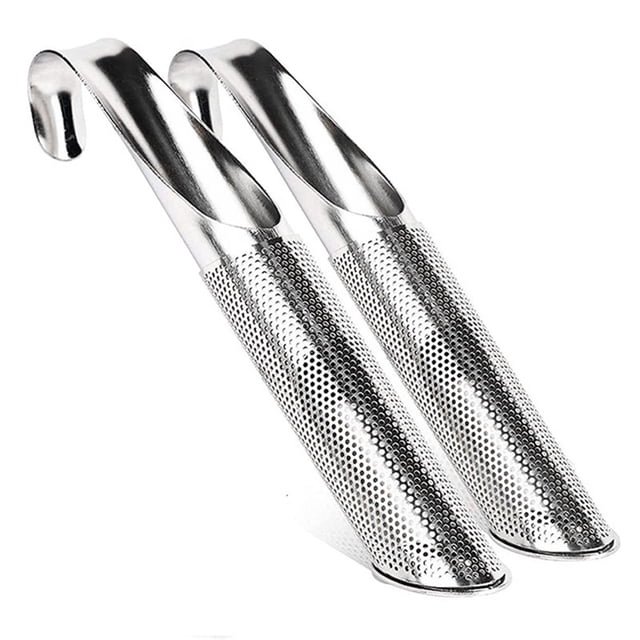 Cateissary Infusor de té de 2 piezas, colador de taza de tetera de acero inoxidable, filtro para bebidas, cocina a base de hierbas, mango largo Teteras Cateissary HA067650-01