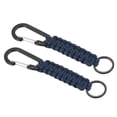 thumbnail image 1 of Uxcell Paracord Llavero, 2 Paquete de Lanyard Trenzado Clip de Llave Anillos en D Llavero de Supervivencia Azul, 1 of 6