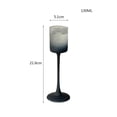 thumbnail image 2 of Vintage Cylindrical Stemmed Glass, 4.4Oz Frosted Black Tall Goblet Glasses for Wine, Champagne And Cocktail, 2 of 6