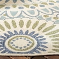 thumbnail image 3 of SAFAVIEH Veranda Petra Geometric Indoor/Outdoor Area Rug, Cream/Green, 3' x 3' Round, 3 of 6