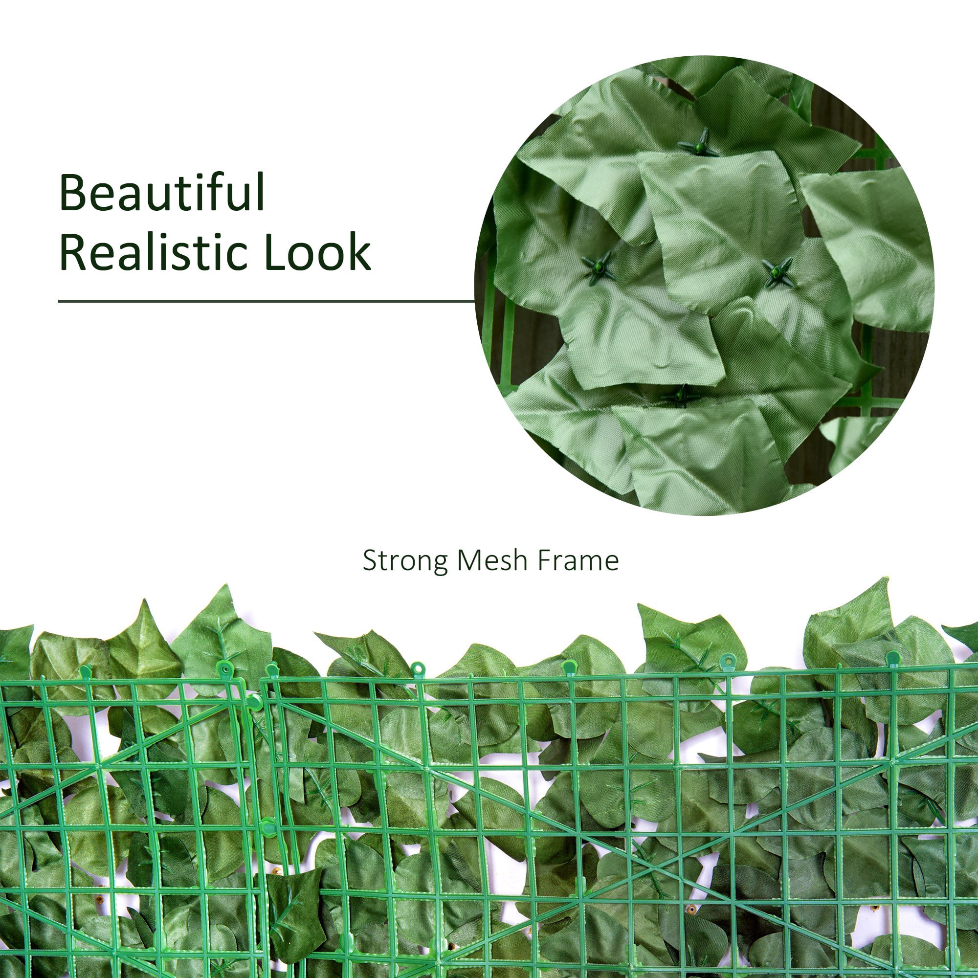 Artificial Grass Wall Panels, Dark Green Ivy Greenery Backdrop for Indoor Outdoor Garden Fence Backyard Privacy Decor