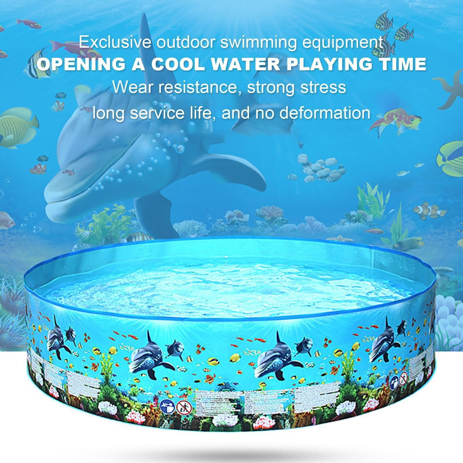 Foldable Dog Pool,Portable Swimming Pools for Kids,Non-Inflatable Bathing Tub,Thickened Outdoor Kiddie Pool,Non-Slip Kids Pool,Pets Wading Pool for Small Dogs,Cats