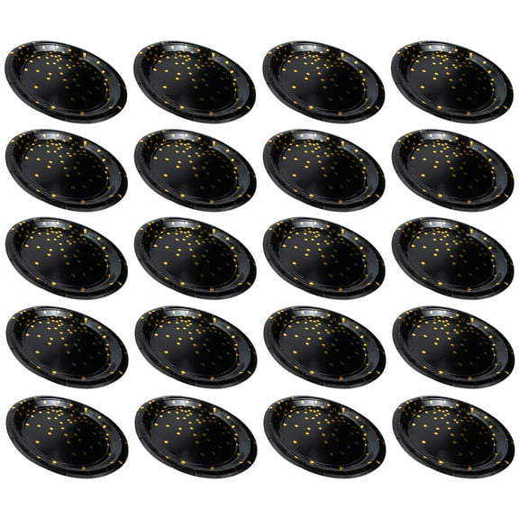 Monyance party paper plates 20Pcs Party Paper Plates Disposable Food Plates Cake Paper Plates Star Printing Paper Plates(9.06X9.06X0.08Inches)