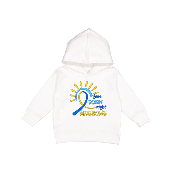 Inktastic Just Down Right Awesome Down Syndrome Awareness Ribbon Toddler Hoodie