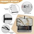 thumbnail image 6 of SEANATIVE Toaster Oven Dust Cover with Storage Pockets, Protective Decorative Smart Oven Cover for for Kitchen Countertop, S, 14.5 x 18.5 x 9 Inches, White Gold Gray Marble, 6 of 7
