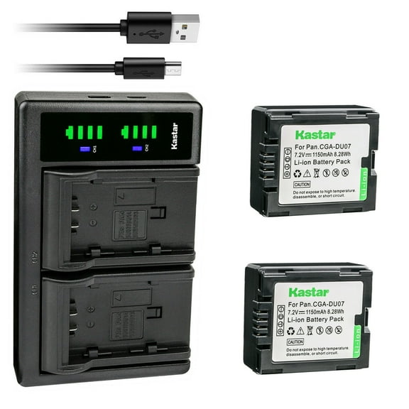 Kastar 2-Pack Battery and LTD2 USB Charger Compatible with Hitachi DZ-BX35, DZ-BX35A, DZ-BX35E, DZ-BX37E, DZ-M5000V5, DZ-M7000V5, DZ-M8000V6, DZ-GX20, DZ-GX20A, DZ-GX20E, DZ-GX25M, DZ-GX3100