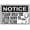 Warning Sign 4, variant on No Trespassing Private Property No Beach Access Sign, 8"x12" Aluminum Metal Sign, Indoor Outdoor Restriction Sign