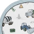 thumbnail image 3 of Sweet Jojo Designs Construction Truck Boy Baby Playmat Tummy Time - Alfombra de juegos para bebés, color gris, amarillo, negro, azul y verde, 3 of 4