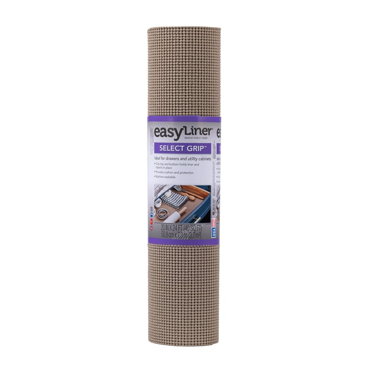 Duck 20 Taupe Easyliner Select Grip Shelf Liner - 18 ft