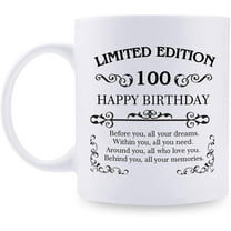 100th Birthday Gifts for Women Men - 11 oz Coffee Mug - 100 Year Old Present Ideas for Mom, Dad, Wife, Husband, Son, Daughter, Friend, Colleague, Coworker (100th Birthday Gift)