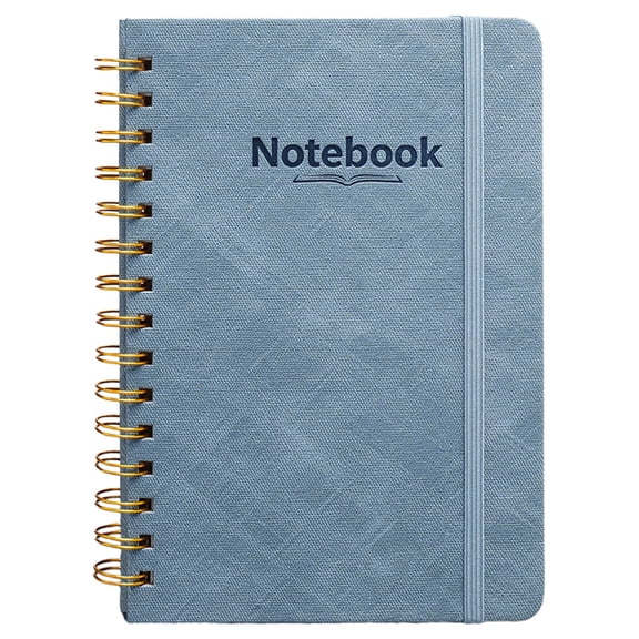 Lined Spiral Journal Notebook for Women & Men, 140 Pages, College Ruled Hardcover Notebook for Work & Note Taking, Journals for Writing, 5.71" x 8.27" Blue