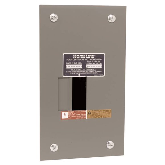 Homeline Square D HOM24L70F Load Center, 120/240 VAC, 70 A, Main lug