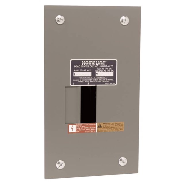 Homeline Square D HOM24L70F Load Center, 120/240 VAC, 70 A, Main lug