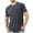 B-Gray, variant on Busydd Plus Size T Shirts for Man M-4XL Summer Oversized Short Sleeve Gym Workout Shirts Fashion Breathable Solid Color Round Neck Casual Tee Shirts