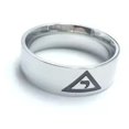 thumbnail image 6 of K-KED Minimalist Fashion Stainless Steel Freemason Triangle Corrosion Rings Size 7-13-7-Gold, 6 of 8