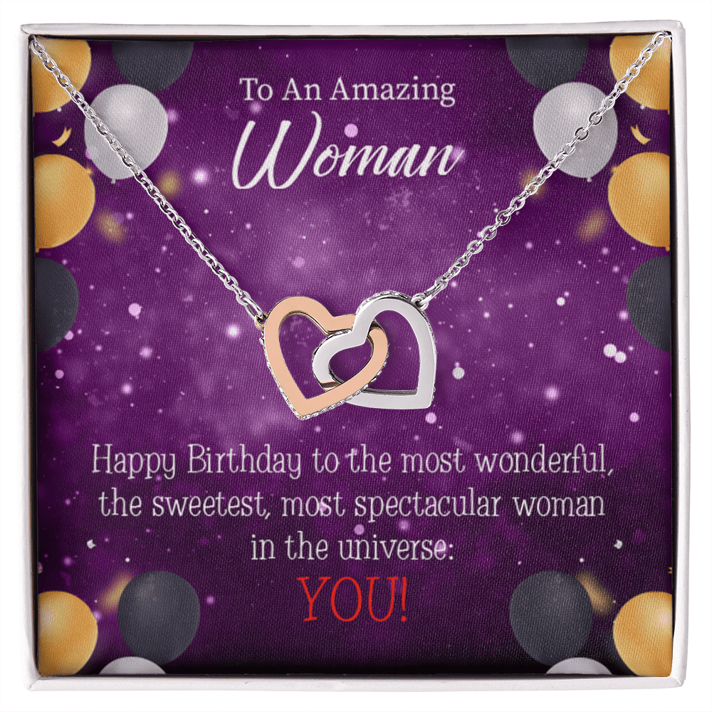 Pour Maman Message d'Anniversaire Meilleur dans l'Univers Inséparable Collier