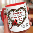 thumbnail image 2 of Lotusprinthandmade Personalized Cardinal Memorial Yellow Accent Mug (15oz) (Made In US), cardinal memorial coffee cup, cardinal mug, 2 of 5