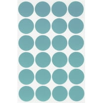Royal Green Light Blue Labels Round 1 inch Paper Stickers 25 mm - 360 Pack