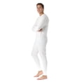thumbnail image 2 of #followme Men's Solid Thermal Henley Adult Onesie (Ecru, Medium), 2 of 3