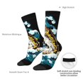 thumbnail image 4 of Yiaed green salmon fish Print Great elasticity Crew Socks Sports socks for Men and Women, 4 of 6