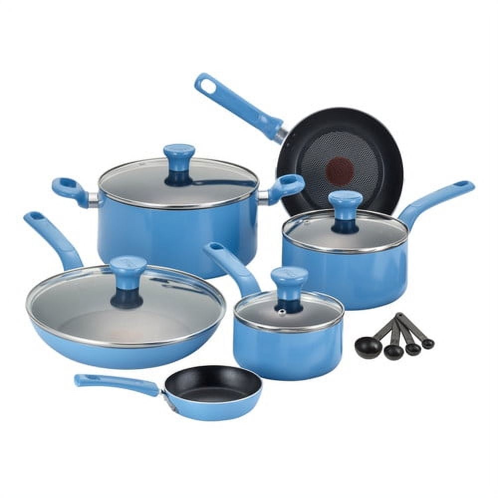 T-fal Kitchen Solutions 14-Piece Ceramic Non-Stick Cookware Set, Blue -  AliExpress