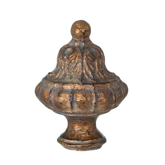 B&P Lamp® Roman Style Large Lamp Finial, Copper Finish