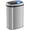 Silver-Automatic-50L, variant on Atilioo 16 Gallon Dual Compartment Trash Can, Stainless Steel Garbage Can with Foot Pedal, Soft-Close Lid, 2 x 30 L Large Capacity Recycling Bin, Perfect for Kitchen, Office