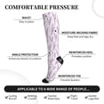 thumbnail image 3 of Lsque Lavender Flowers Pattern Sport Compression Socks for Men & Women 15-20 mmHg Knee High Nurse Pregnant Running Medical and Travel Athletic, 3 of 6