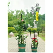 Plant Support Set For Tomatoes Vine Stainless Steel Plastic Splicing Gardening Climbing Frame Black Garden Trellis