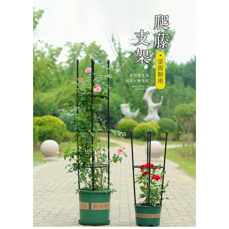 Plant Support Set For Tomatoes Vine Stainless Steel Plastic Splicing Gardening Climbing Frame Black Garden Trellis