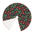 thumbnail image 2 of Daiia Strawberry Drawing Merry Christmas Tree Skirt , Xmas Large Lace-up Tree Skirt, Santa Snowflakes Rustic Home Decorations New Year Party Farmhouse Decor-30", 2 of 7