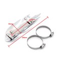 thumbnail image 2 of Motorcycle Chrome 9" Exhaust Pipe Cover Heat Shield Heel Guard w/Clamp UNIVERSAL, 2 of 3