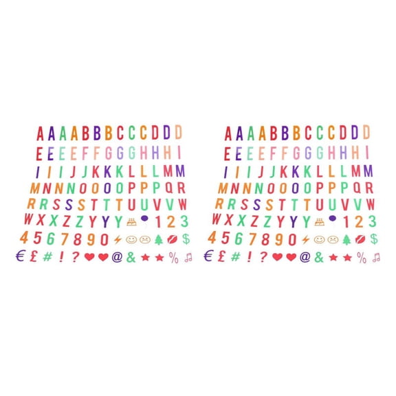 Letter & Symbol Pack for A4 Cinematic Light Up Sign Box Cinema LED Lamp (208 Multicolor Letters and Symbols)