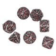 thumbnail image 4 of Dados poliédricos huecos, 7 piezas Juego de mesa con patrón de mancha de sangre de calavera Dados poliédricos Dados poliédricos Resultados impresionantes, 4 of 12