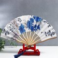 thumbnail image 4 of CSChome Performance Hand Fan Performance Hand Japanese Style Tassel Vintage Stage Performance Flower Print Party Dance Folding Party Favors, 4 of 7