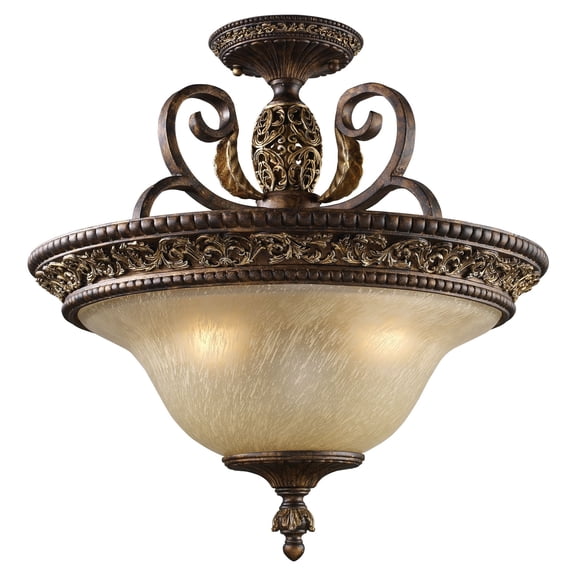 Elk Lighting - Three Light Semi Flush Mount - Regency - 3 Light Semi-Flush Mount