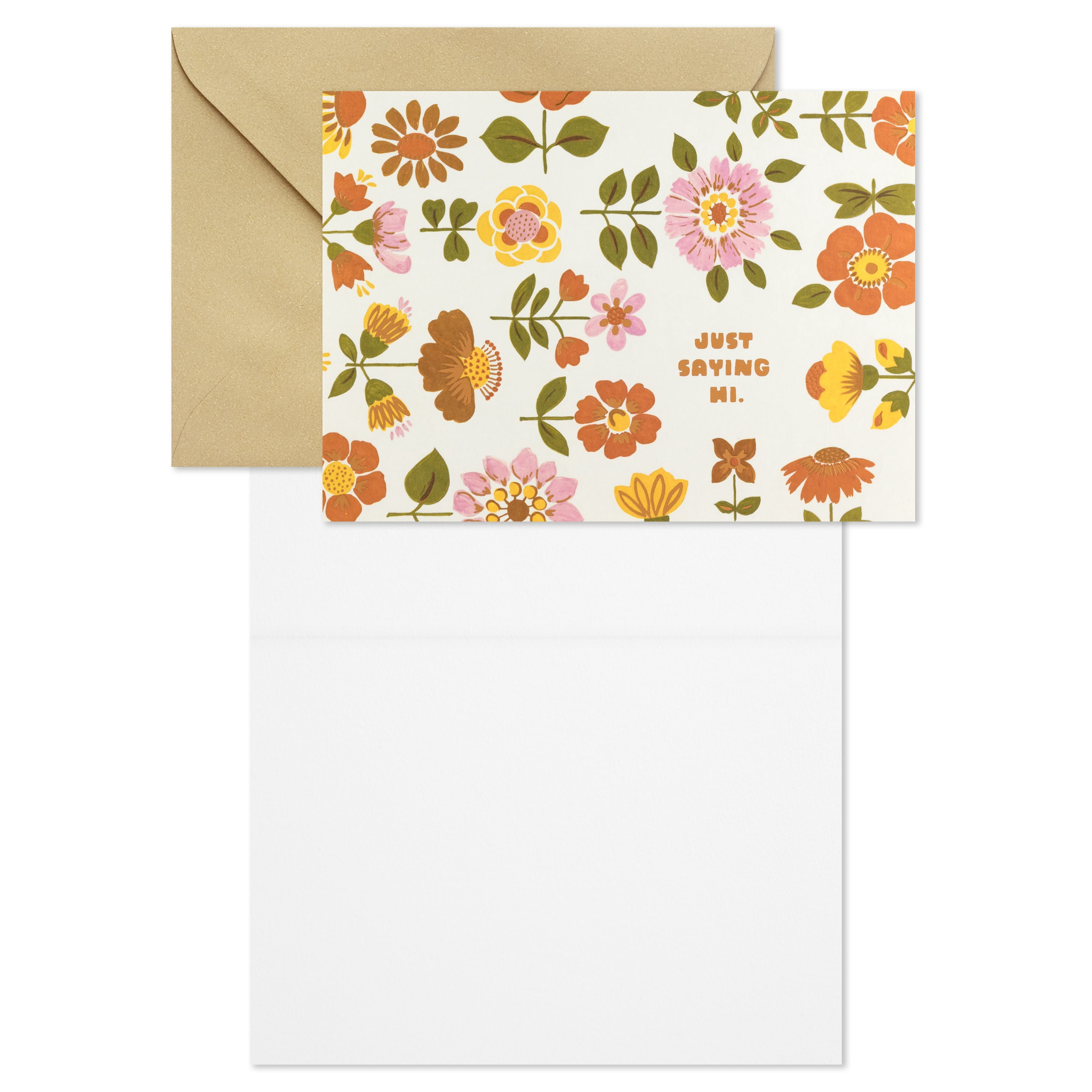 Hallmark Blank Thinking of You Notes (Retro Florals), Pack of 10