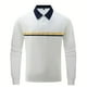 thumbnail image 3 of pstuiky hombres de manga larga, Camisa deportiva de manga larga con solapa y botones para hombre top de hombre s, 3 of 4