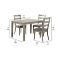 thumbnail image 3 of 5 Piece Dining Set, Rectangular Table, 4 Chairs, Padded Seating, Light Gray, 3 of 5