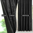 thumbnail image 7 of Lapalife 2 Panels Blackout Velvet Curtains, Scroll Floral Pattern Rod Pocket Thermal Insulated Velvet Curtain Drapes for Living Room, 52"x 96", Black, 7 of 7