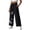 Black, variant on Tbopshirt Pants for Women Elastic Waist Floral Embroidery Wide Leg Capri Pants Side Pockets Textured Casual Trousers,Beige,M-4XL