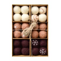 Christmas Balls Christmas Wool Balls 24Pcs Boxed Christmas Fans You Christmas Tree Decorations Balls Balls For Birthday Holiday Wedding Decorations