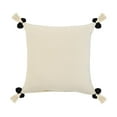 thumbnail image 3 of LR Home Ox Bay Hand-stitched Gray/White Geometric All-Natural Cotton Pillow Cover, 3 of 8
