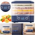 thumbnail image 1 of Secador Bocadillos Alimentos para El Secador Alimentos Frutas Y Verduras Secador Aire Pequeño Máquina Frutas Secas (azul) [regulaciones Europeas] Doble Azul Cinco Capas, 1 of 9