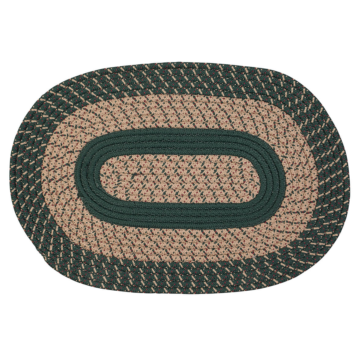 TwoTone Country Braided Rug by OakRidge XL28" x 48"Spruce Walmart