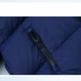 thumbnail image 5 of Fesfesfes Unisex Kids Medium Long Down Jacket Hooded Coat Thick Insulated Outerwear for Cold Weather Casual Childrens Padded Parka Winter Warm Outwear(Navy#3,5-6 Years), 5 of 8