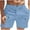 Light Blue, variant on AHTJRT Mens Trendy Low Waist Cargo Shorts with Flat Pocket Summer Hiking Shorts Khaki L