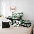 thumbnail image 6 of Homewish White Green Boho 7pcs Queen Bedding,Vintage Daisy Flowers Bedding Comforter Set Queen,Black Reversible, 6 of 8